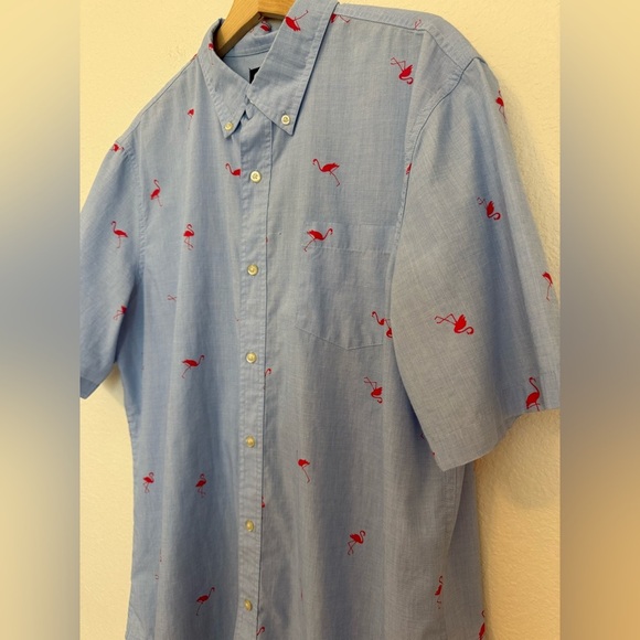Chaps Flamingo Button-Down Shirt - Picture 3 of 8